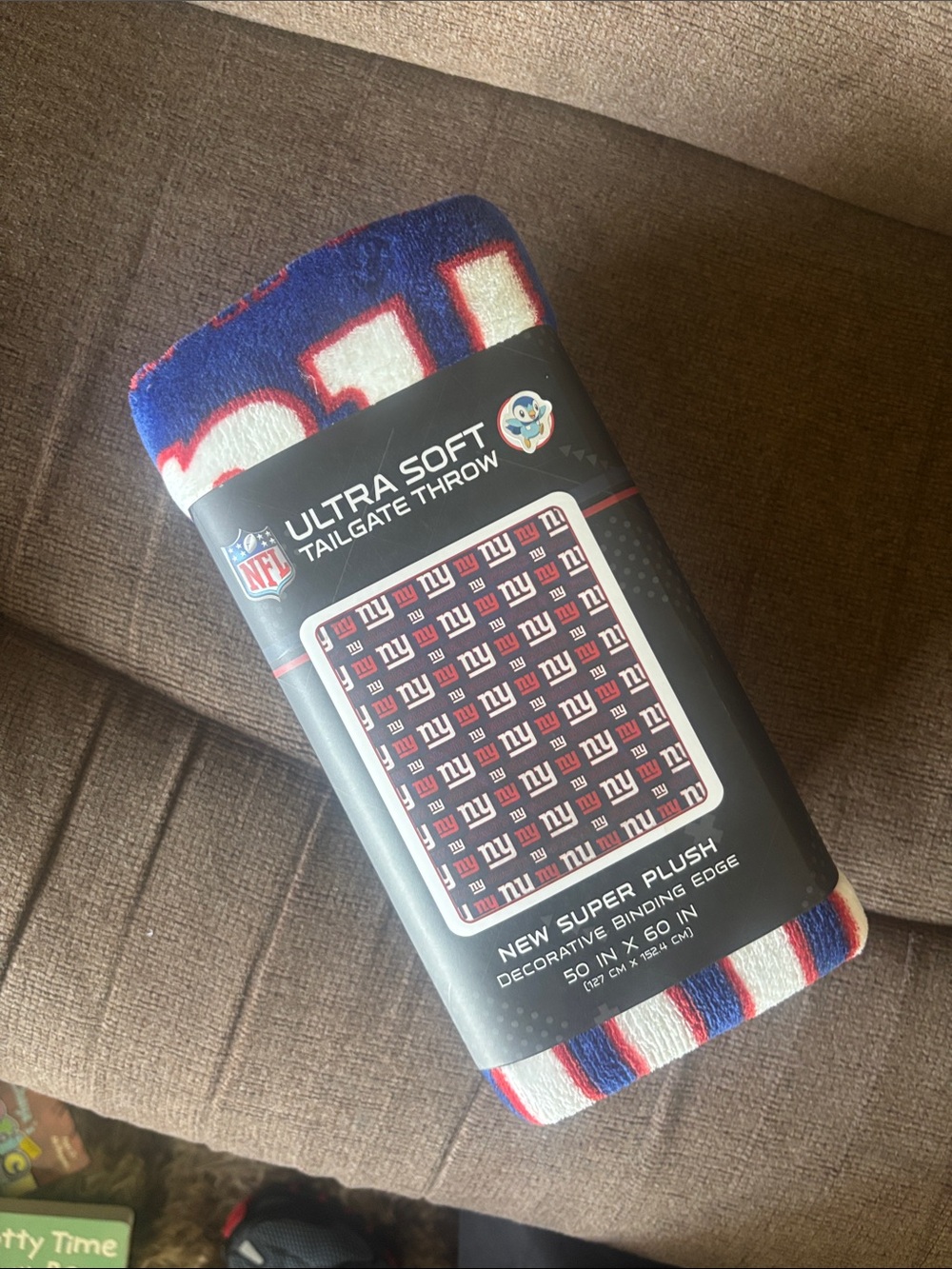 NFL New York Giants Plush Team Throw - Blue/Red/White